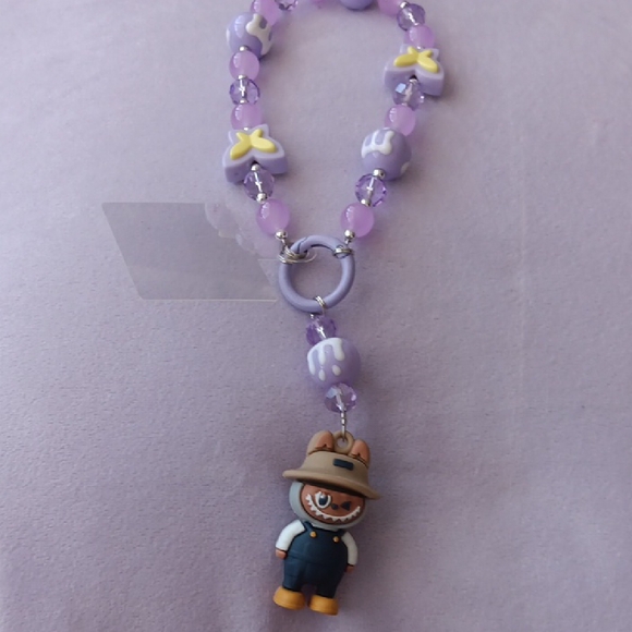 Colorful Labubu Beaded Phone Accesory, Keychain, Or Bagcharm NWT - Picture 2 of 5